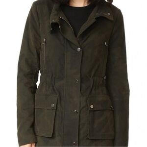 Veronica Beard Army Green Funnel Neck Utility Jacket